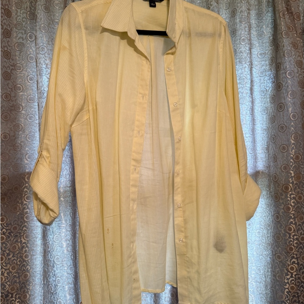 Zac & Rachel Cream Button-Up Blouse